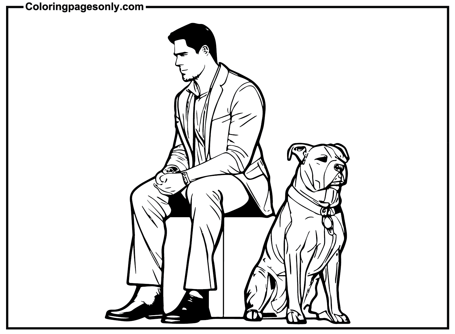 Ben Affleck con il cane da Ben Affleck