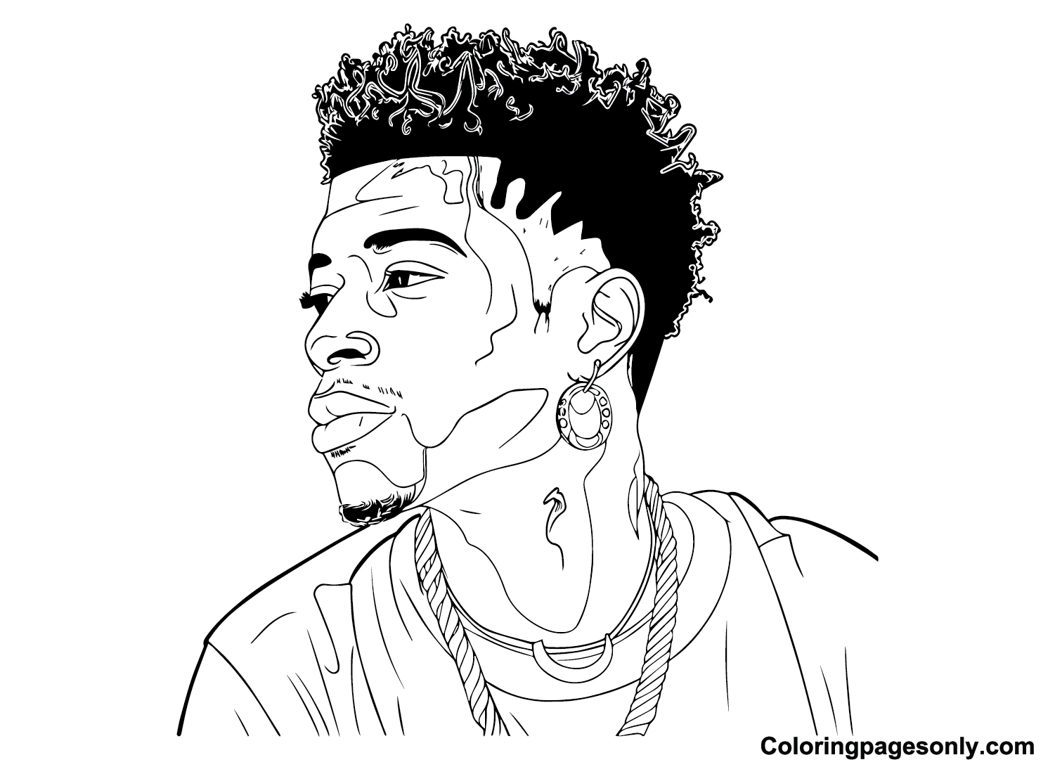 Blueface Free Coloring Page