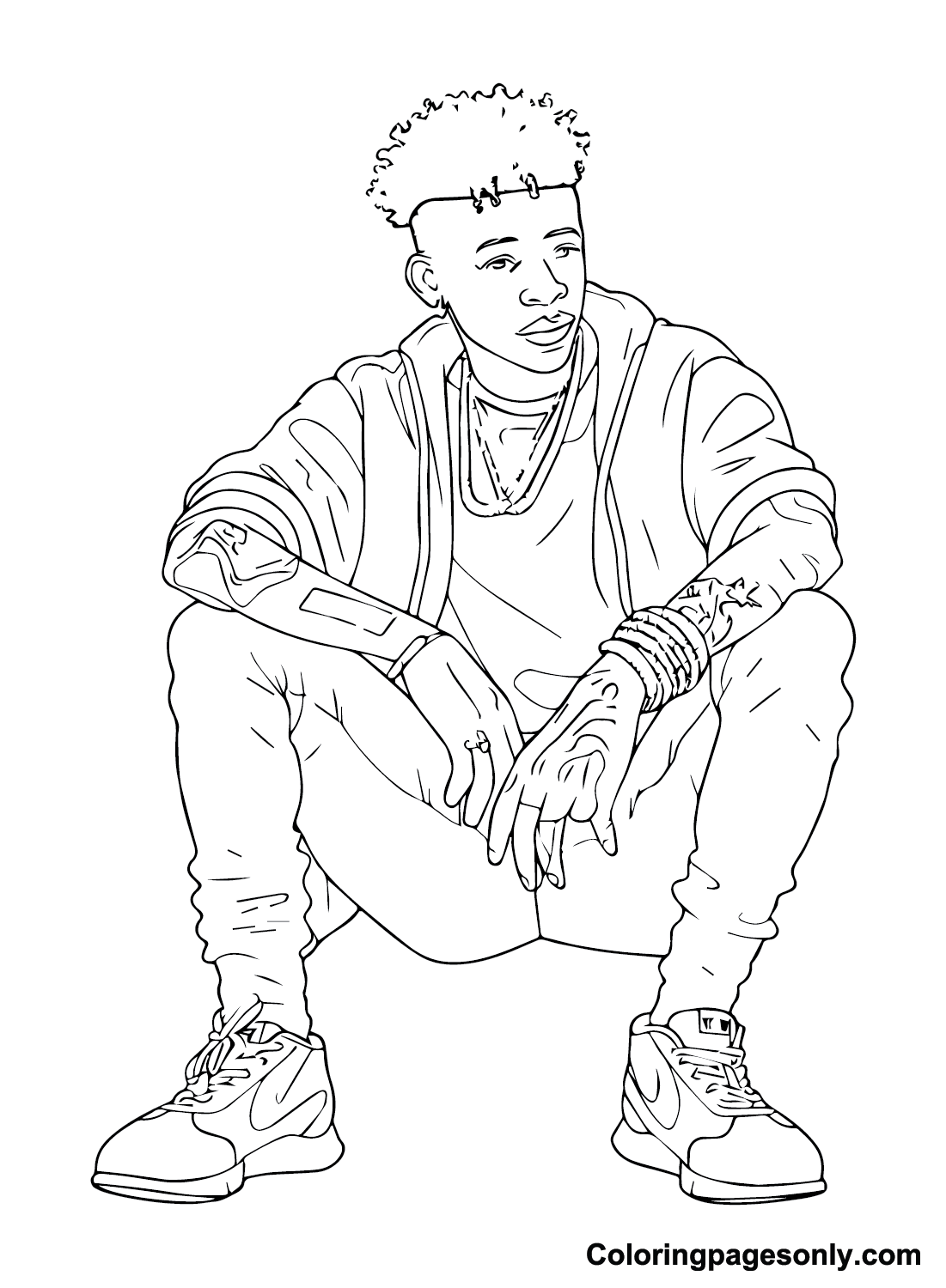 Blueface Pictures Coloring Page