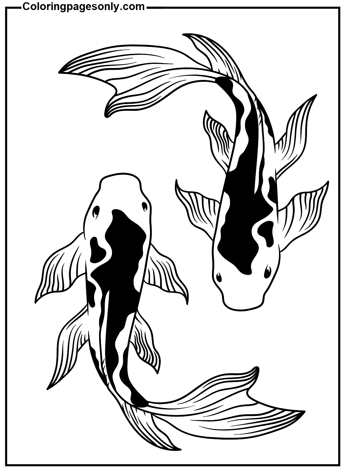 Butterfly Koi Fish Coloring Page