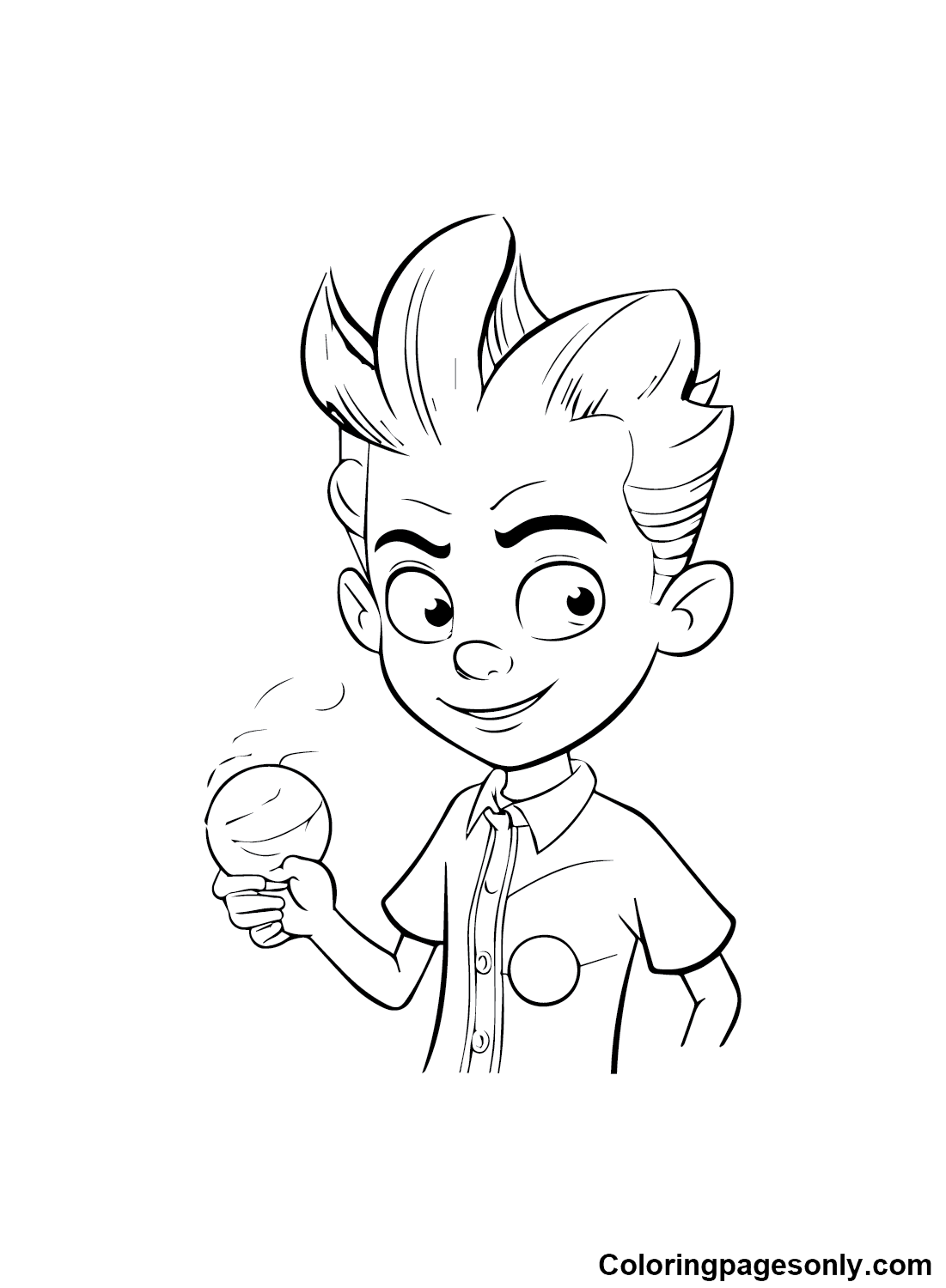 Cartoon Jimmy Neutron Coloring Page
