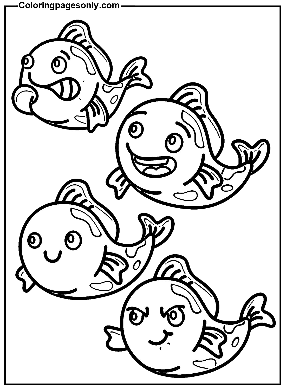 Cartoon Koivissen van Koi Fish
