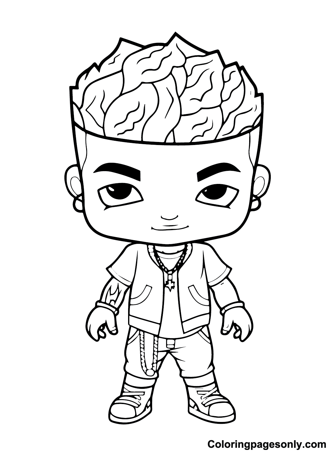 Chibi Blueface images Coloring Page