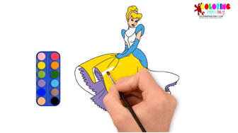 The Cinderella drawing for kids and adults