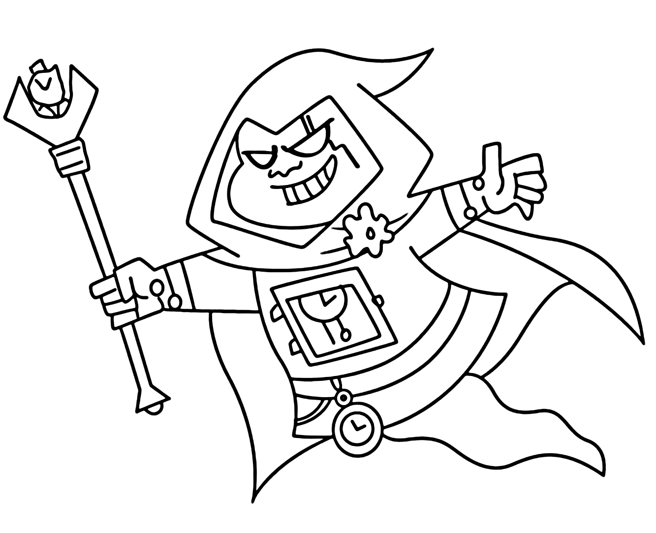Clockwork from Danny Phantom Coloring Pages