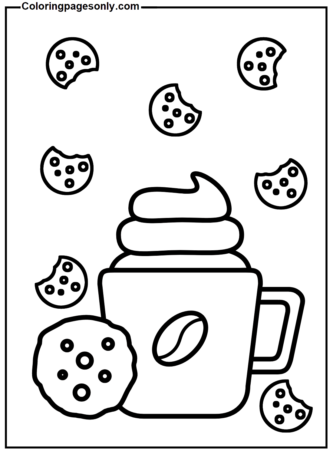 Caneca de café e biscoito de Cookie