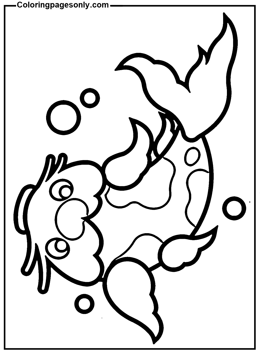 Cute Koi Fish Coloring Pages
