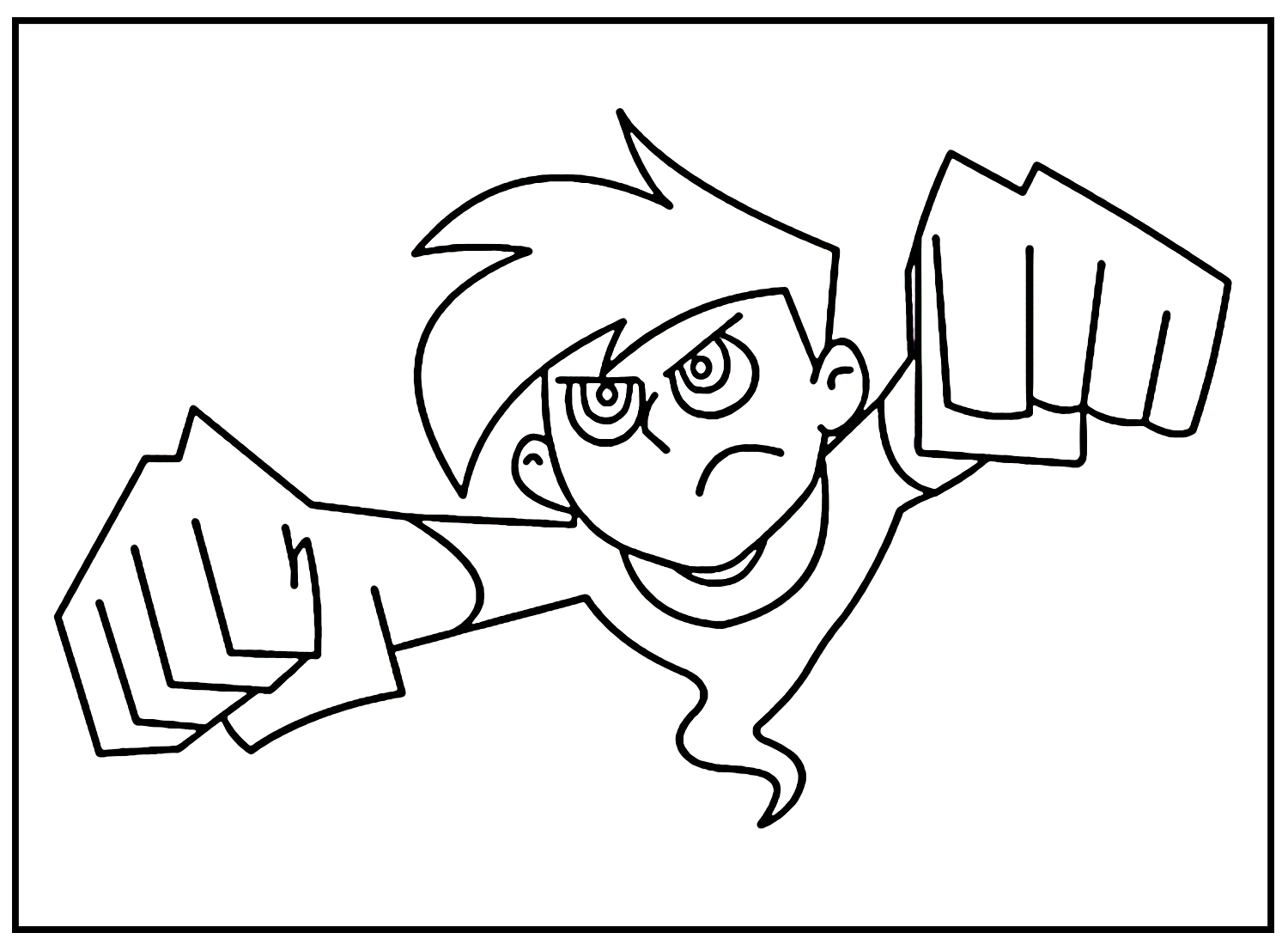 Danny Phantom Attack Coloring Pages