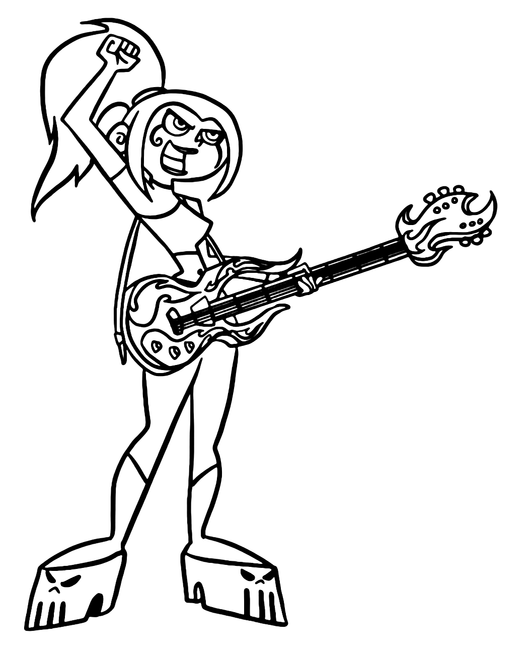 Danny Phantom Ember McLain Coloring Pages