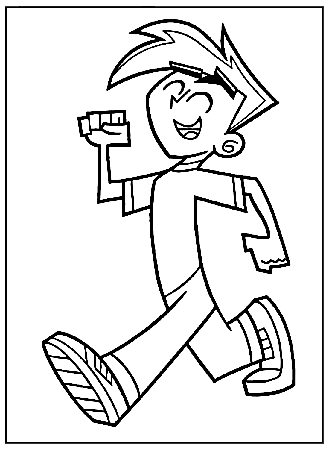 Danny Phantom Running Coloring Pages