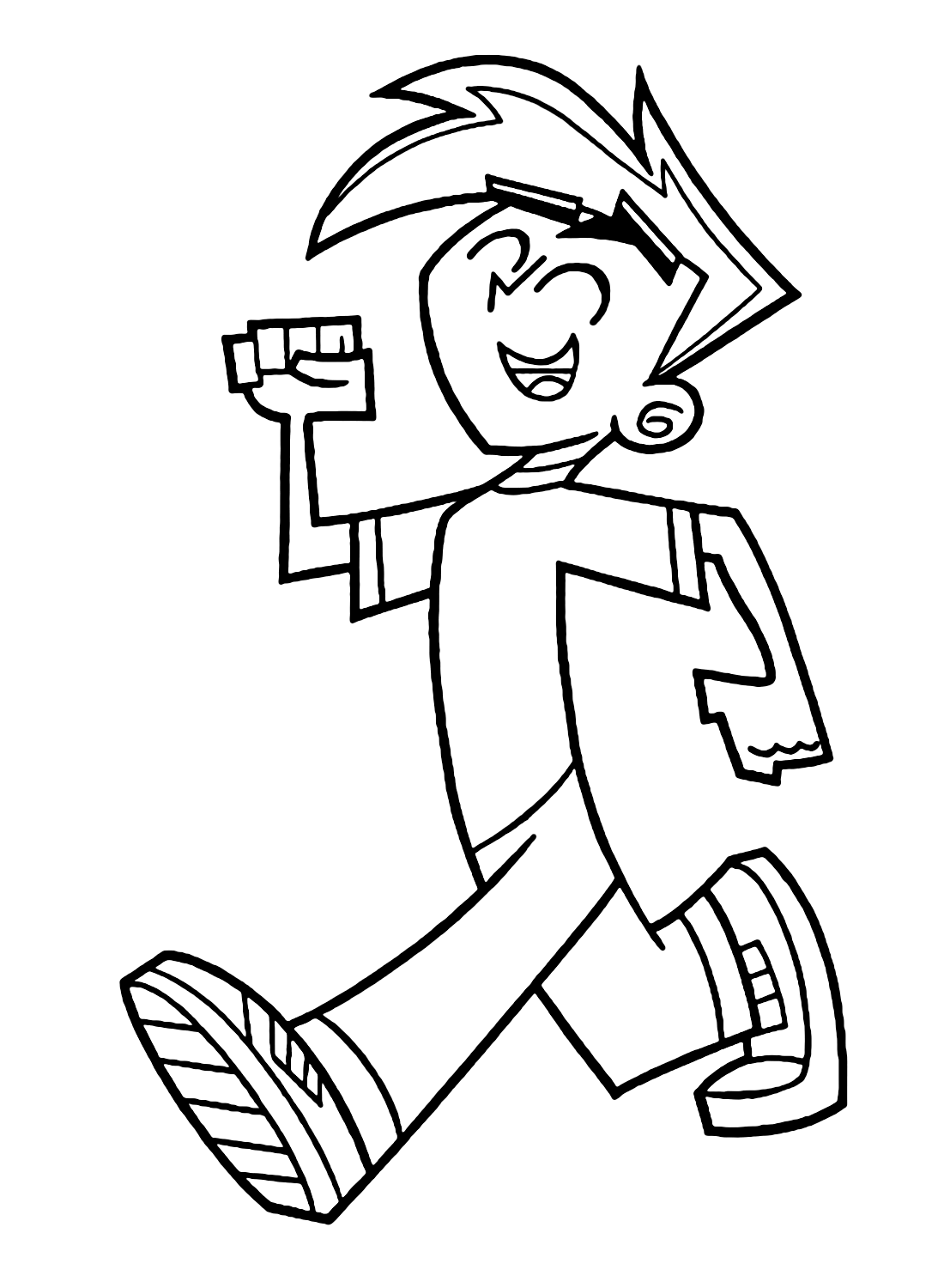 Danny Phantom Running Coloring Pages