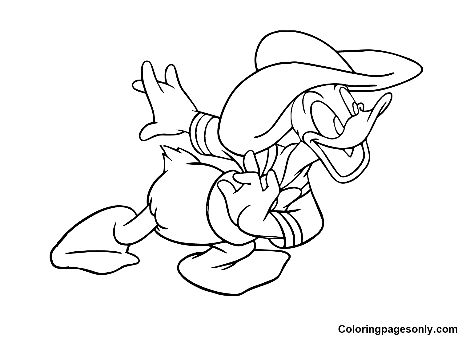 Donald Duck Kingdom Hearts Coloring Page