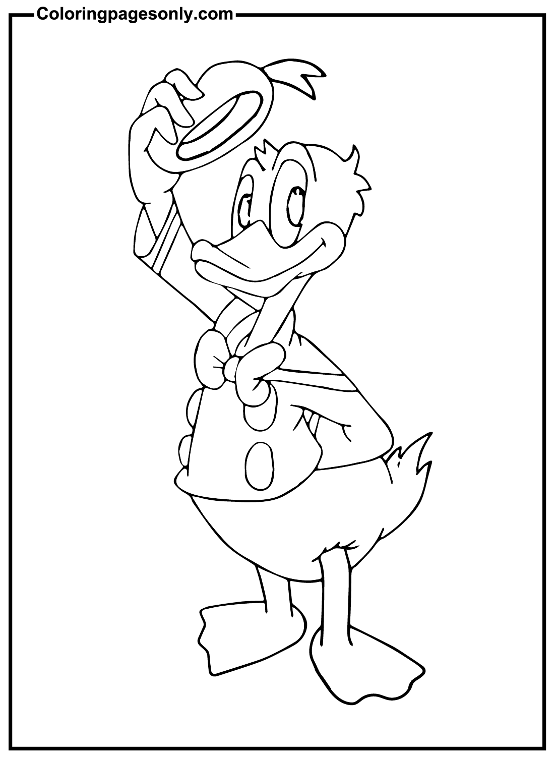 Donald Duck From Kingdom Hearts Coloring Pages