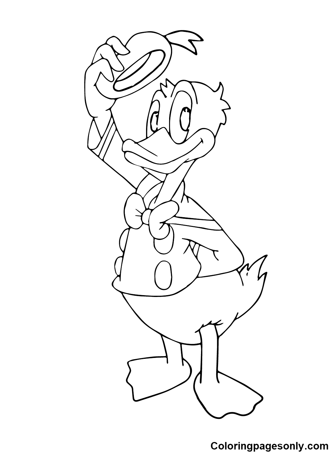 Donald Duck from Kingdom Hearts Coloring Page