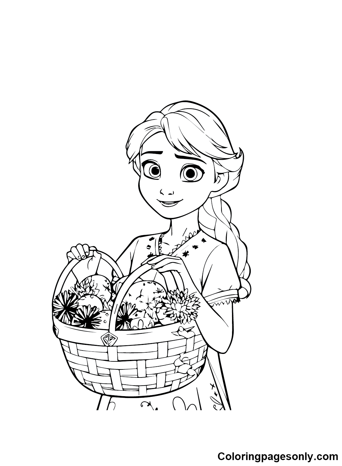 Easter Anna Coloring Pages