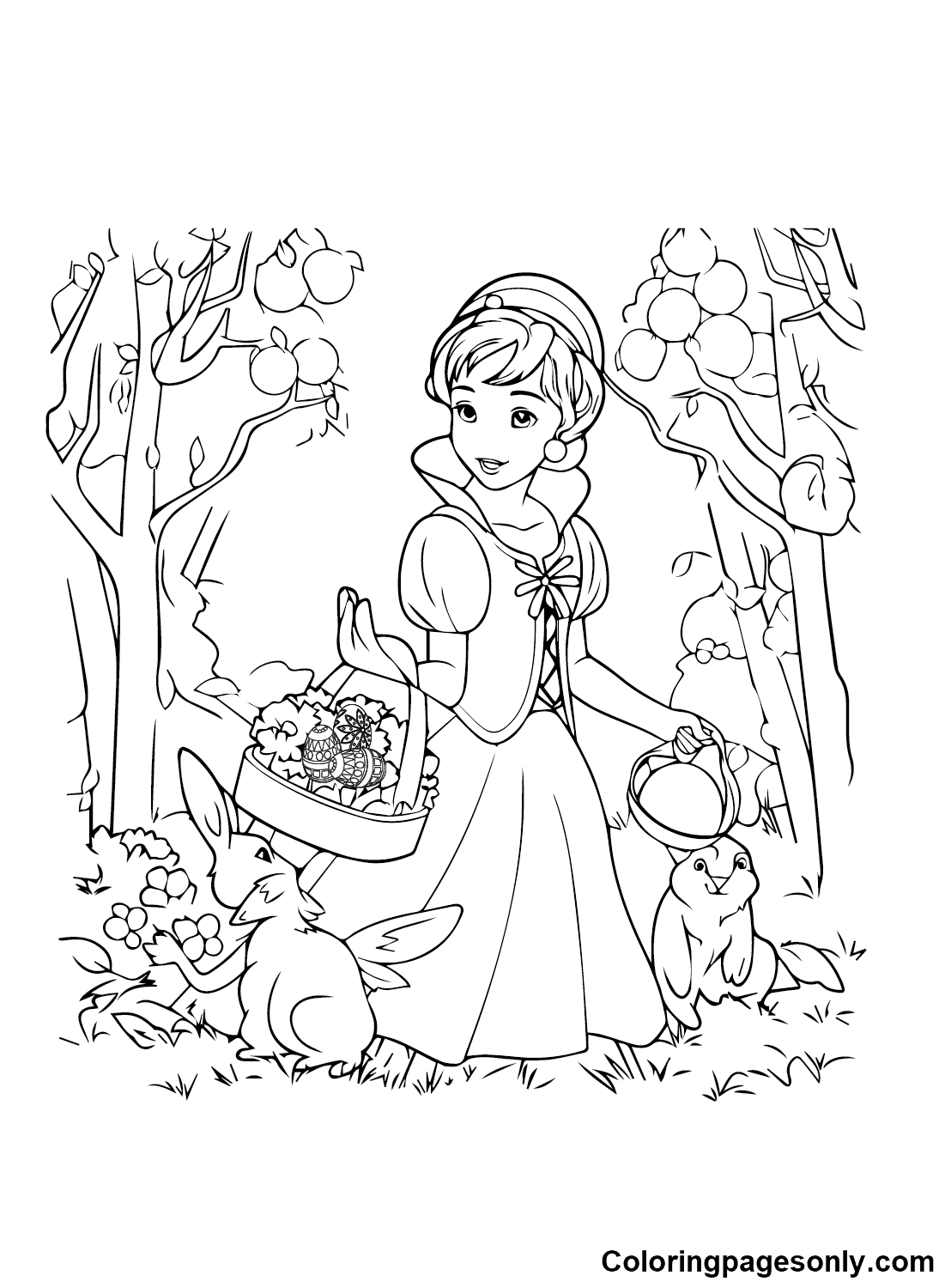 Easter Cartoon Images Coloring Page