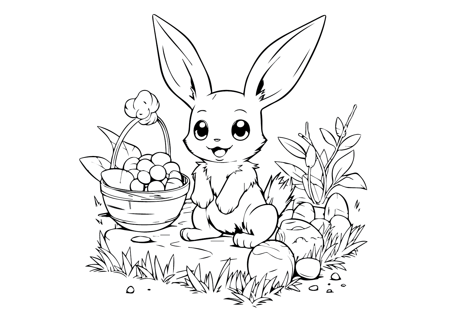 Easter Cartoons Pictures Coloring Pages