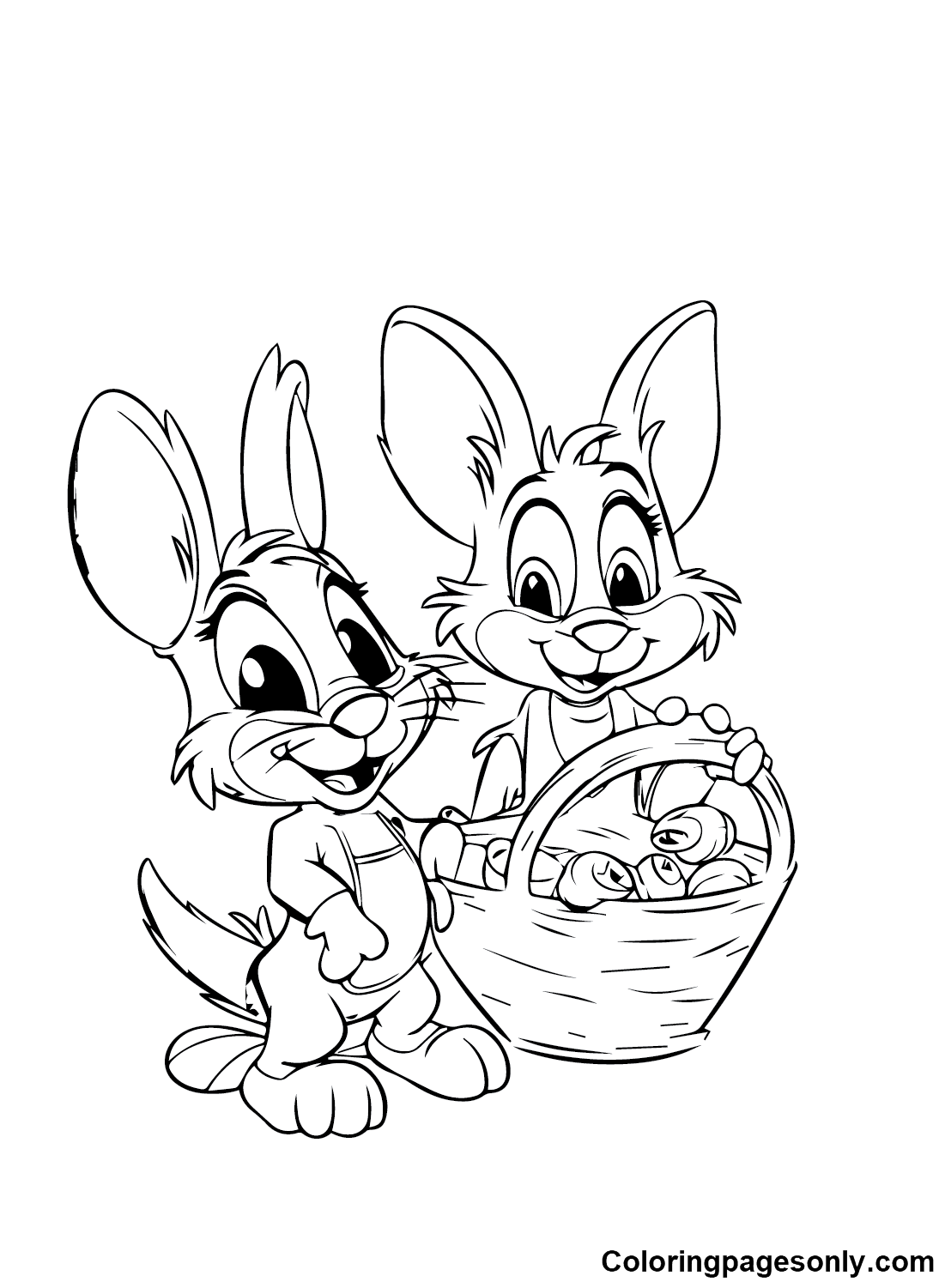 Easter Cartoons Coloring Page
