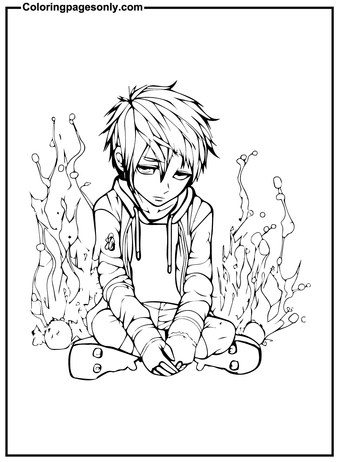 Emo Clothes Coloring Pages