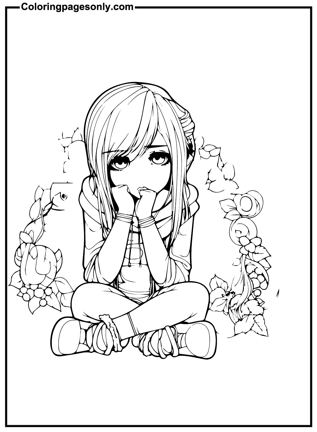 Emo Pictures Coloring Pages
