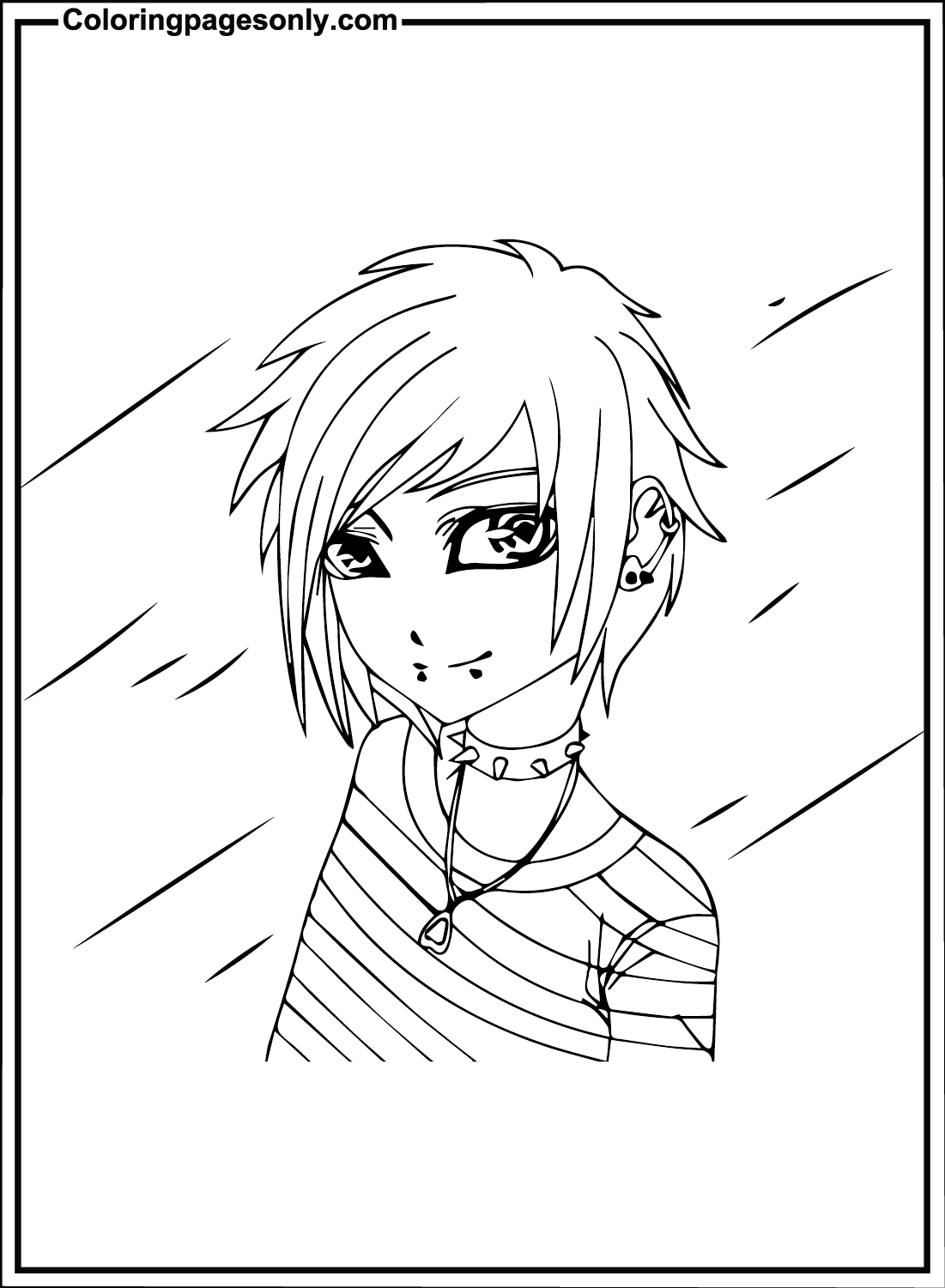 Emo Style Coloring Pages