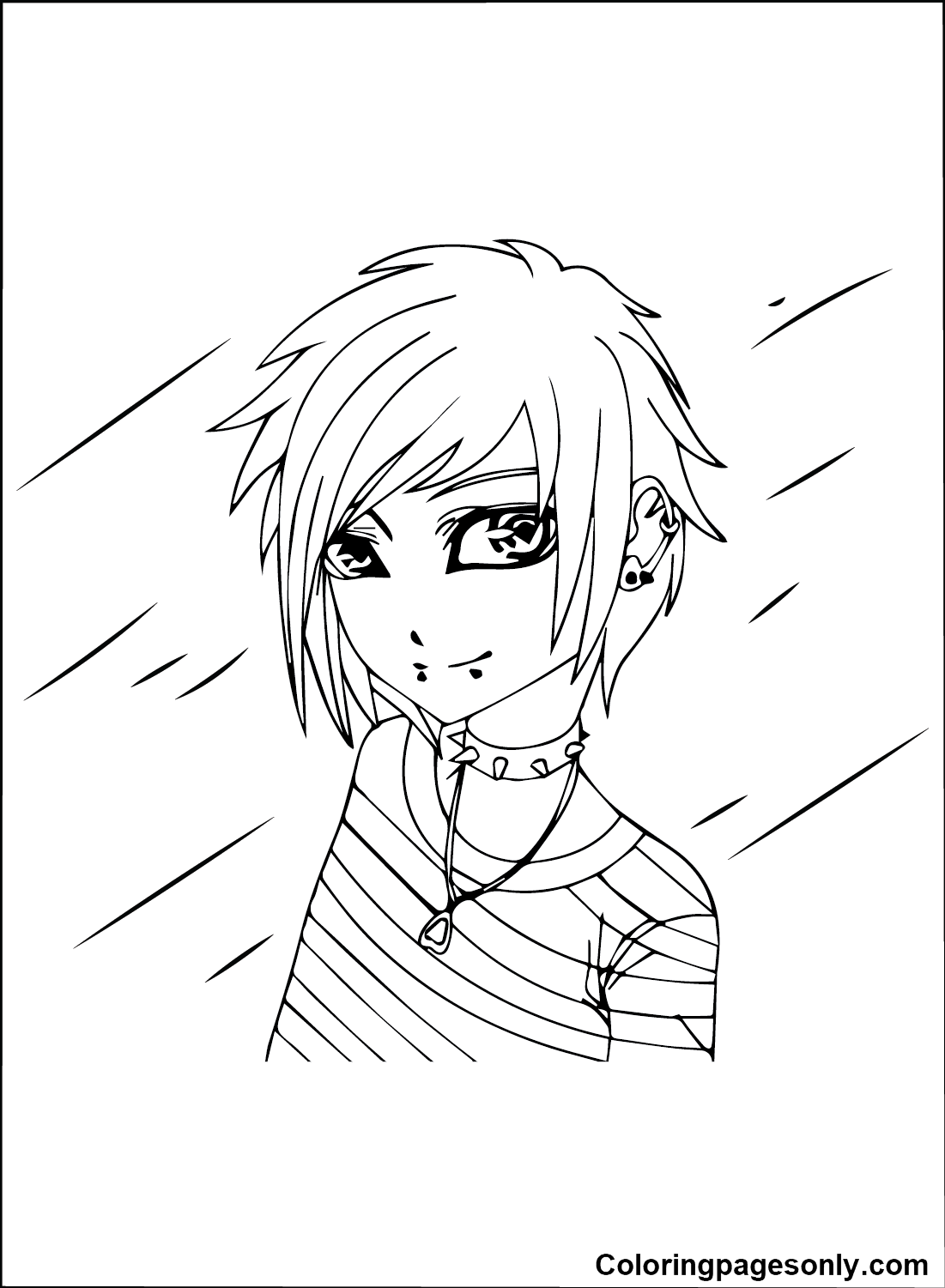 Emo Style Coloring Pages