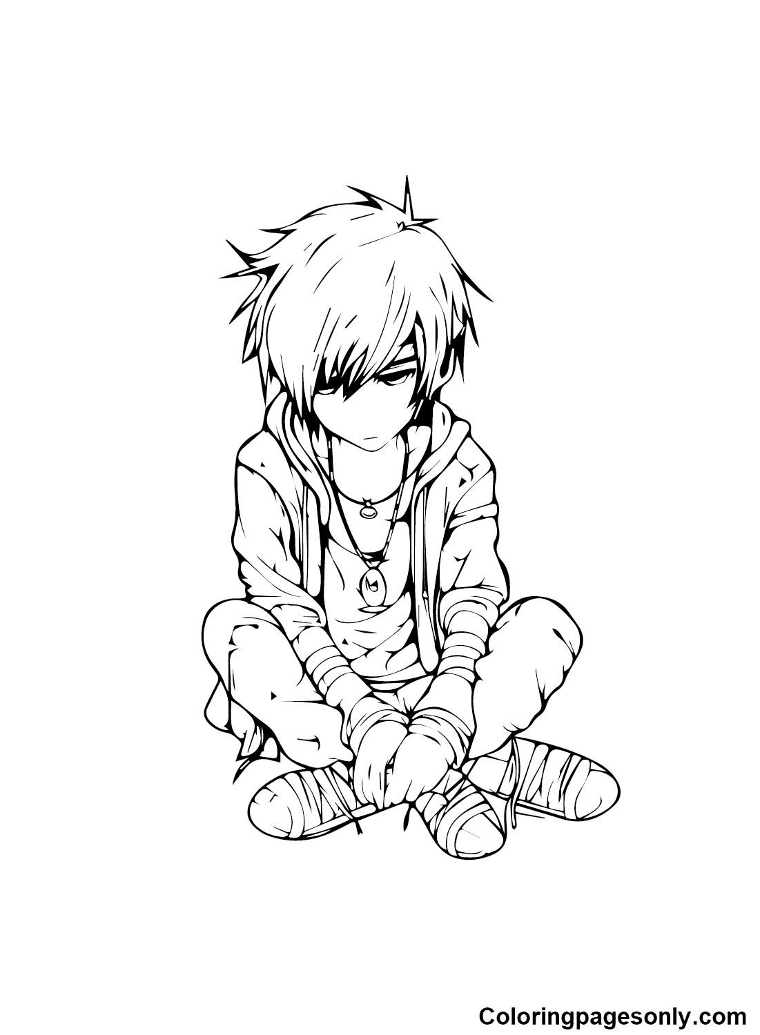 Emo color Sheets Coloring Pages