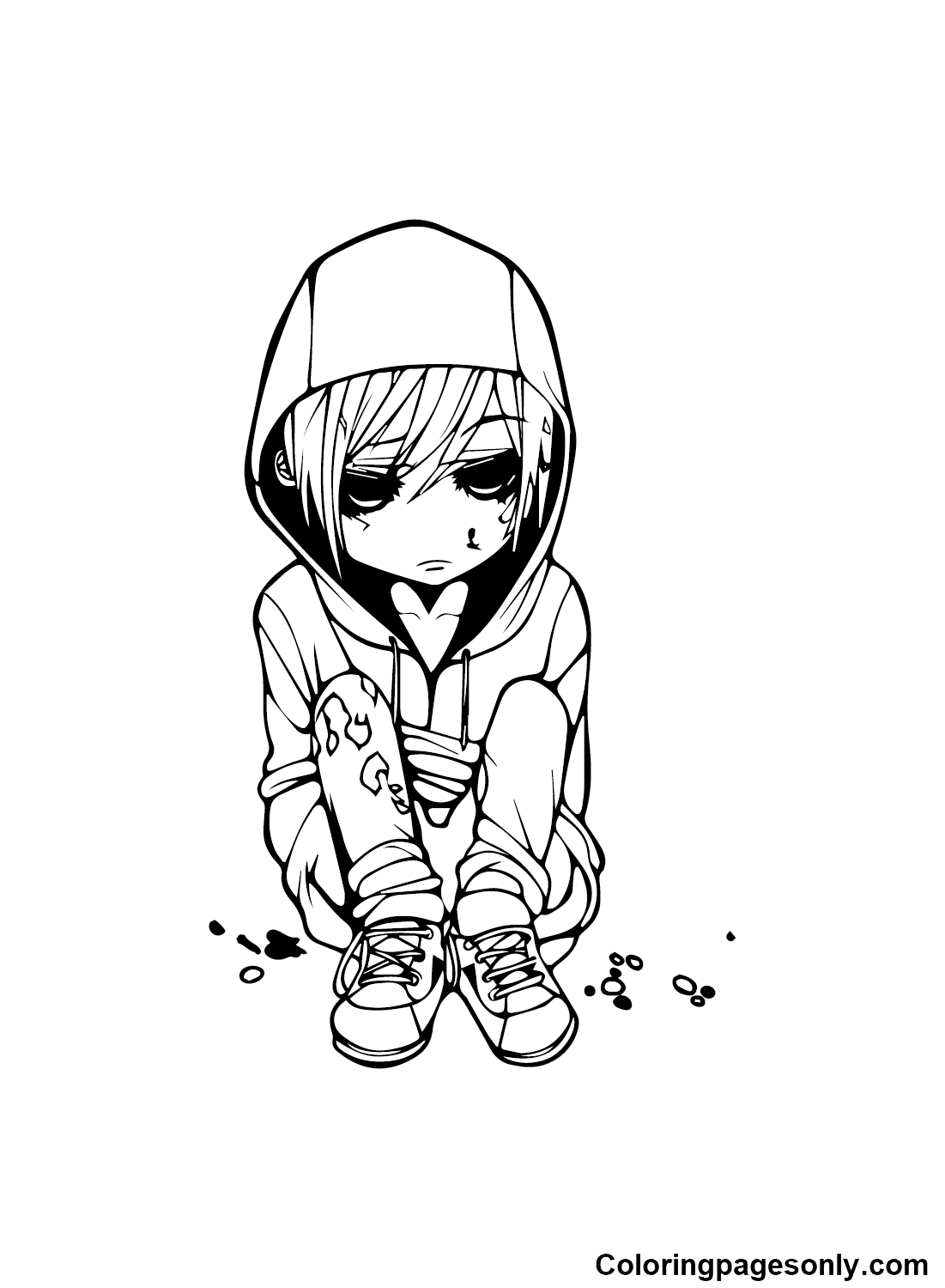 Emo to Download Coloring Pages