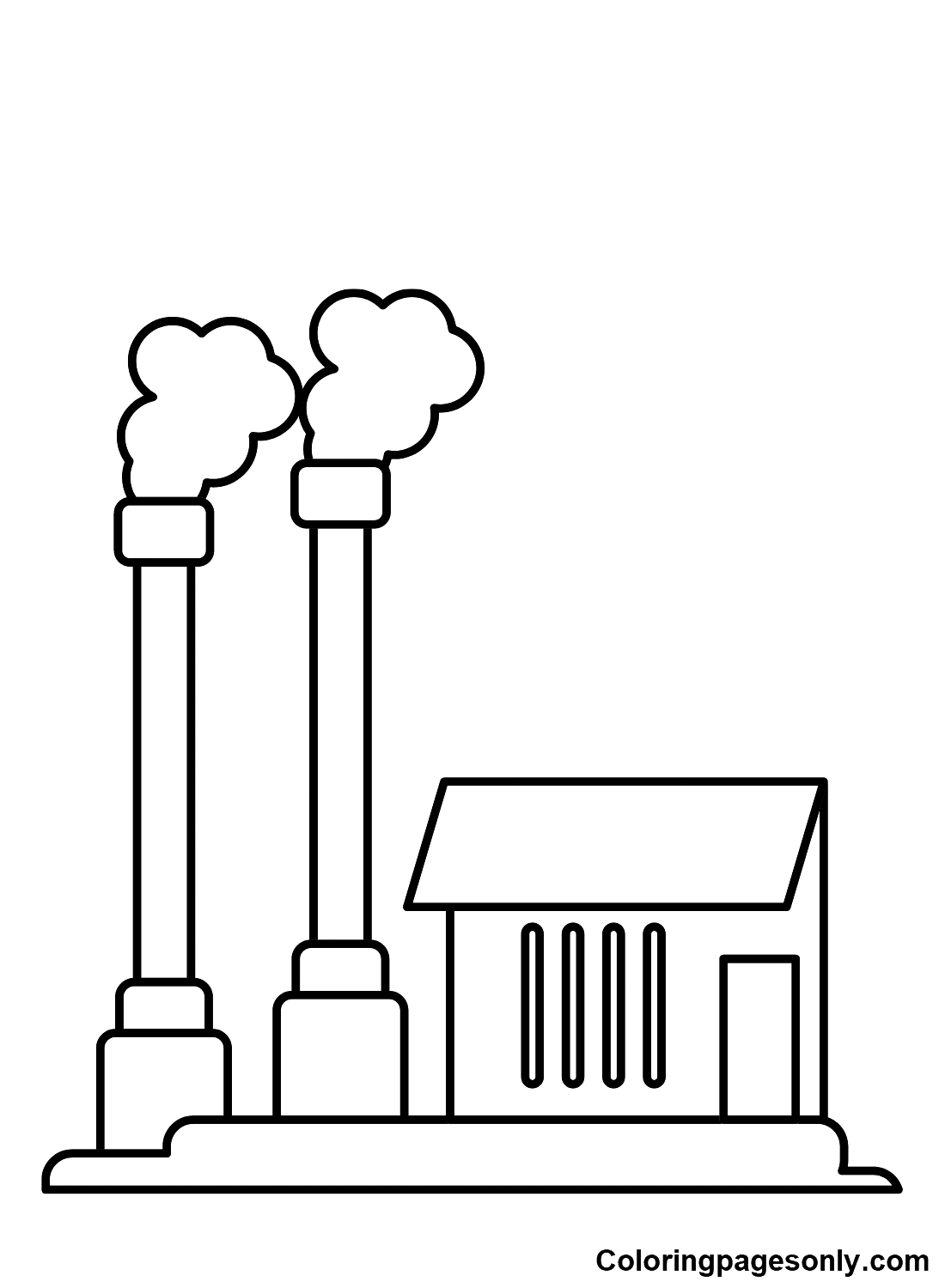 Factory Building Coloring Pages