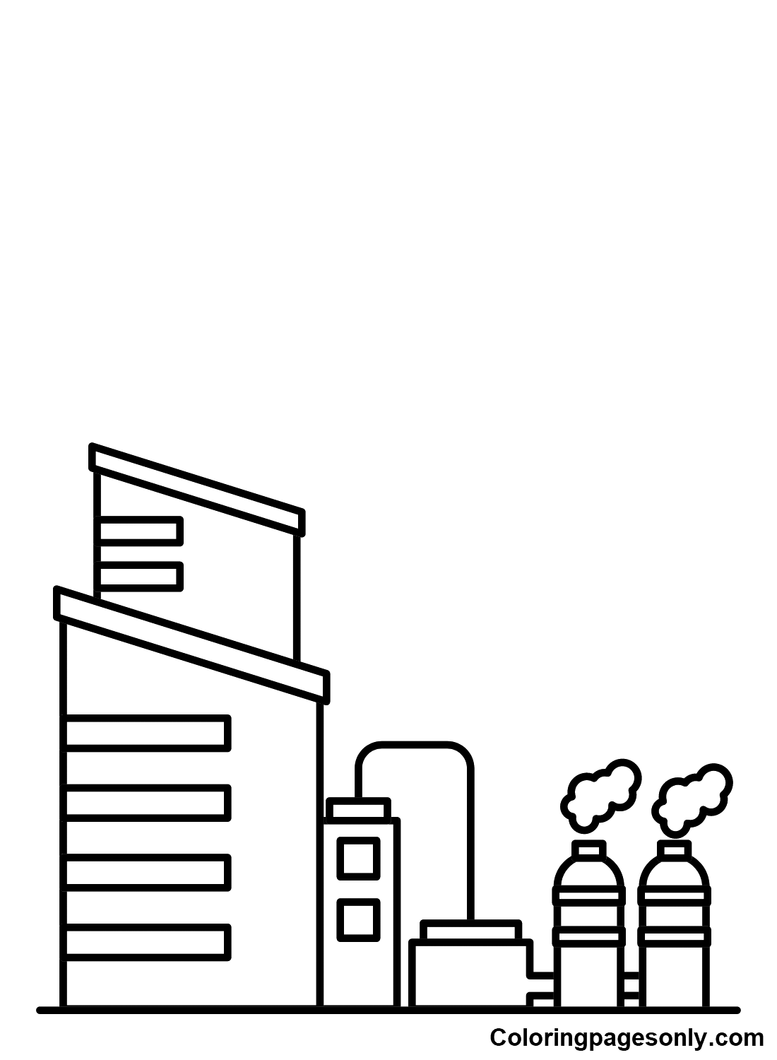 Factory Free Coloring Page