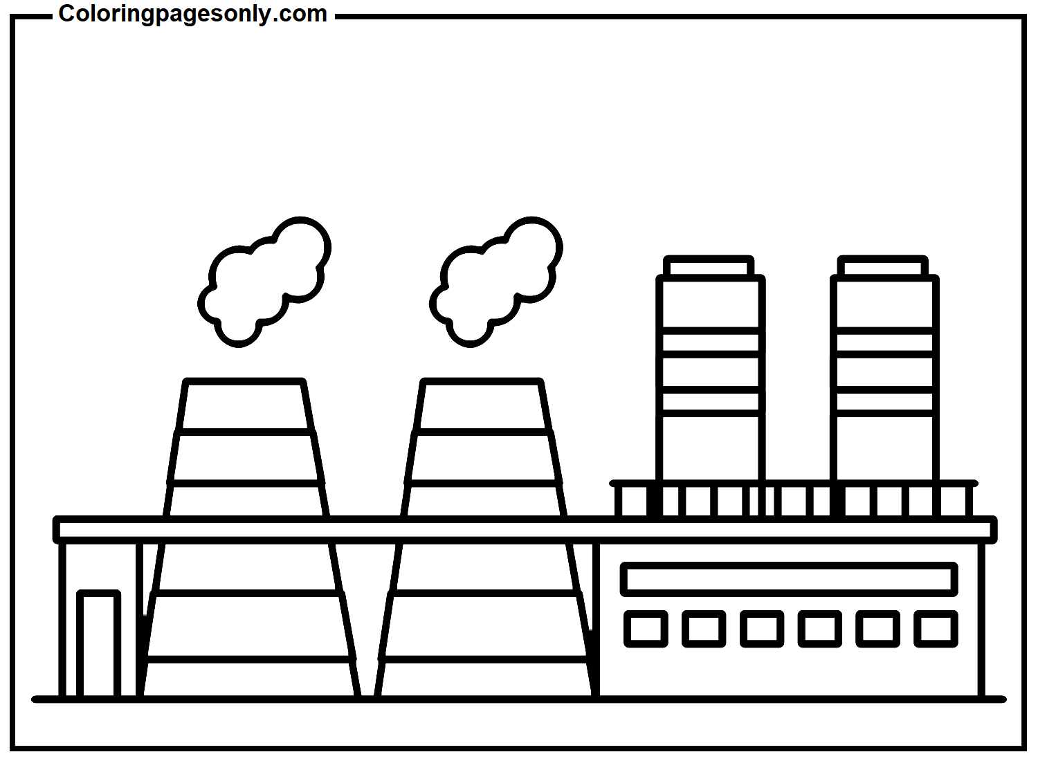 Factory Pictures Free Coloring Page - Free Printable Coloring Pages