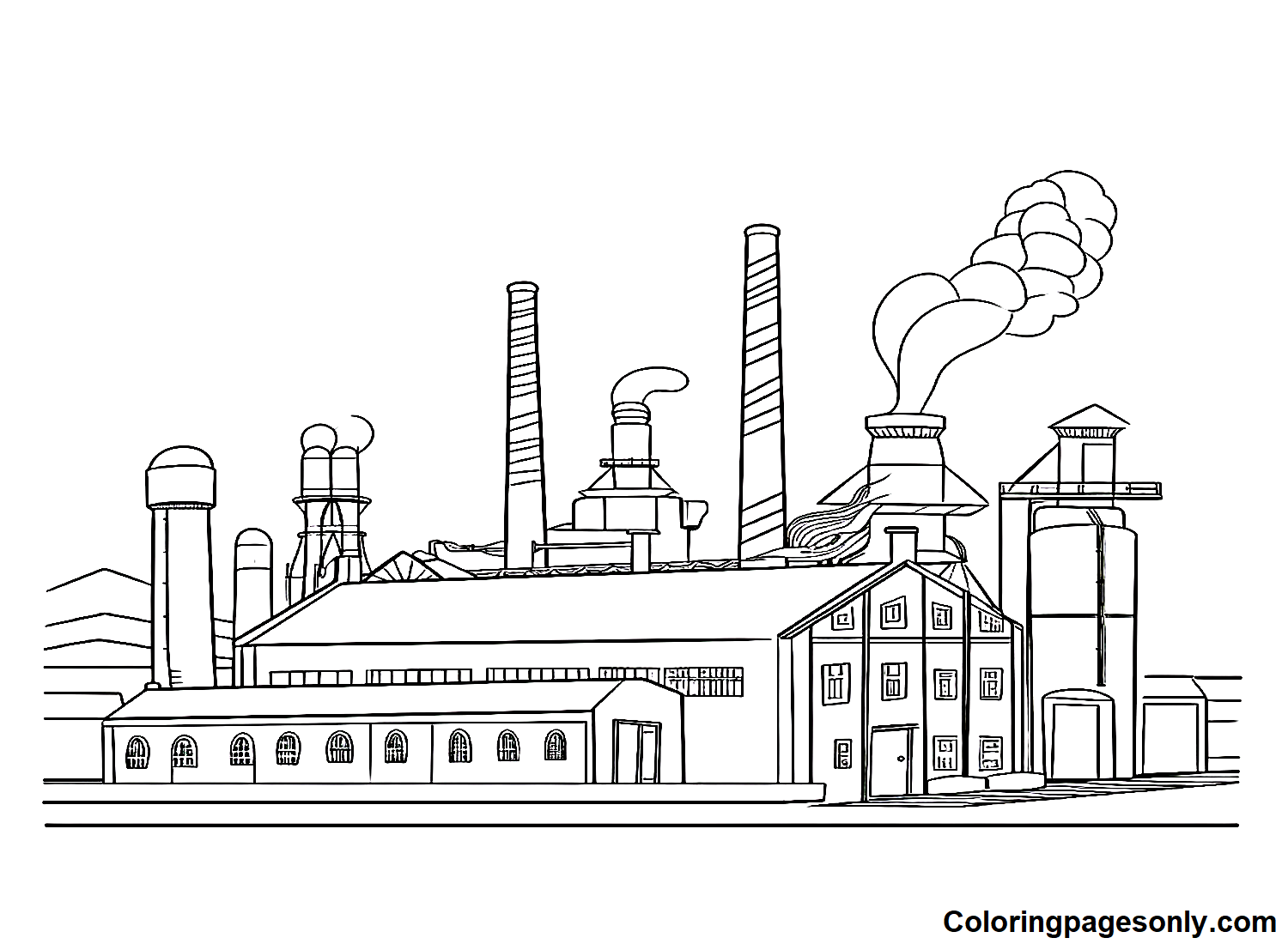 Factory Pictures Coloring Pages