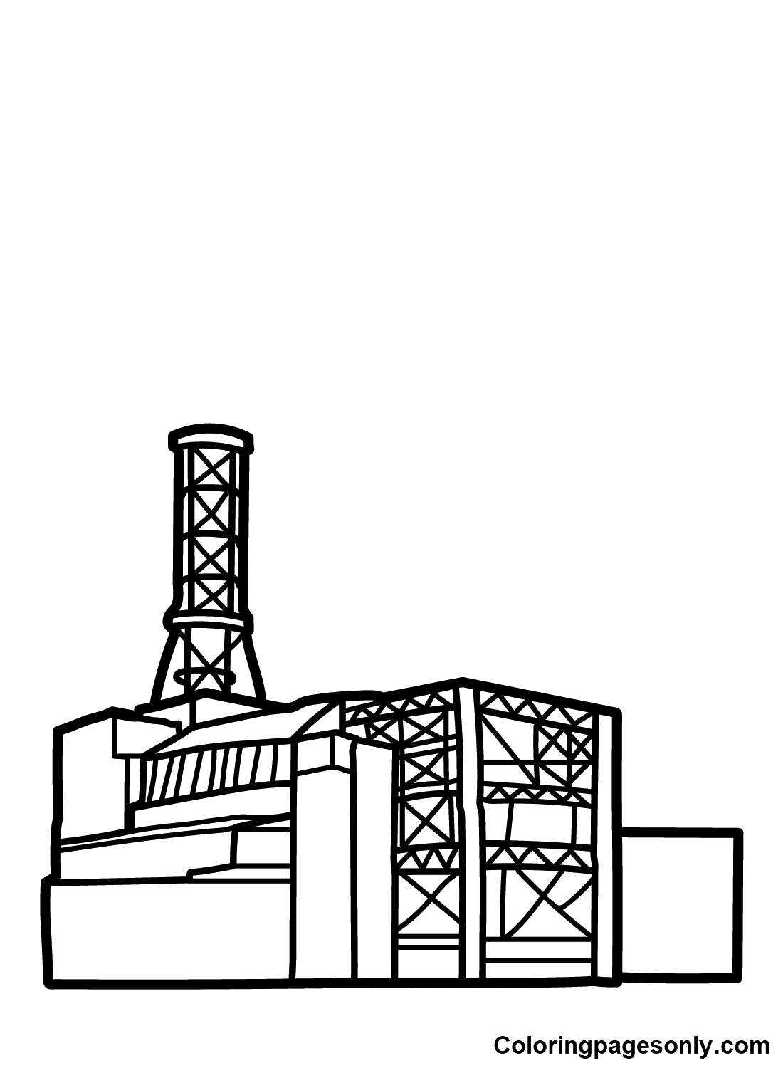 Factory Printable Coloring Page