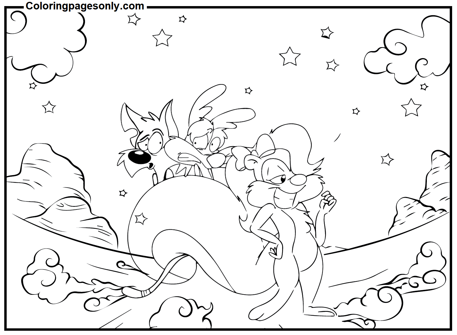 Fifi La Fume With Friends Coloring Pages