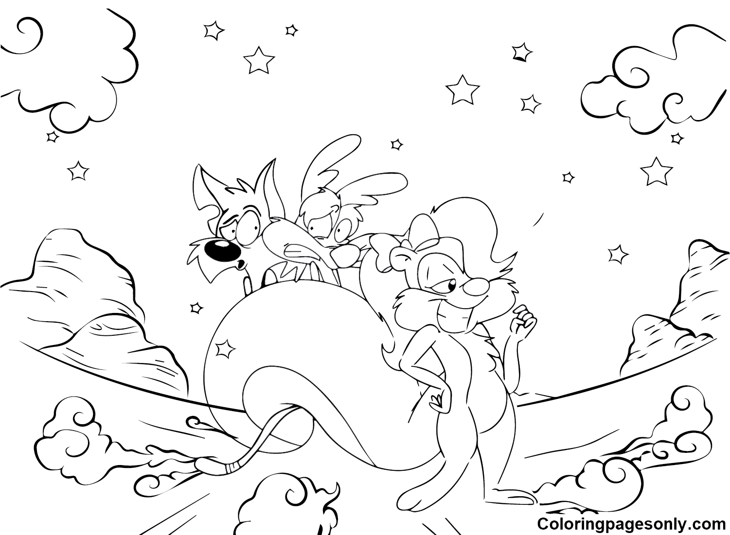 Fifi La Fume with Friends Coloring Pages
