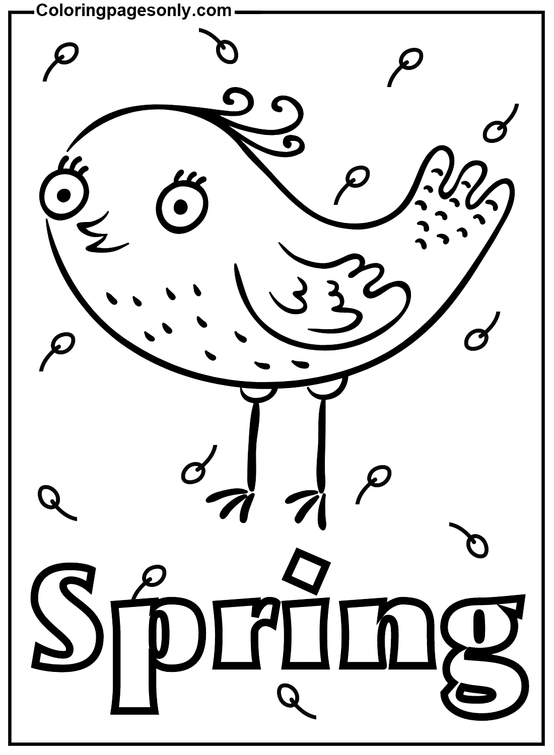 First Day Of Spring To Print Coloring Pages