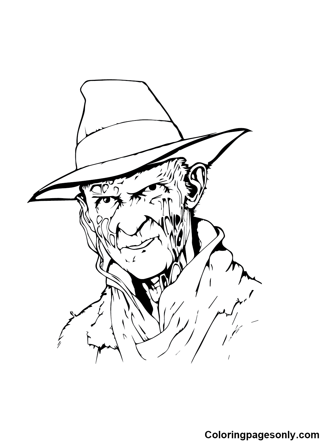Freddy Krueger Free Coloring Pages
