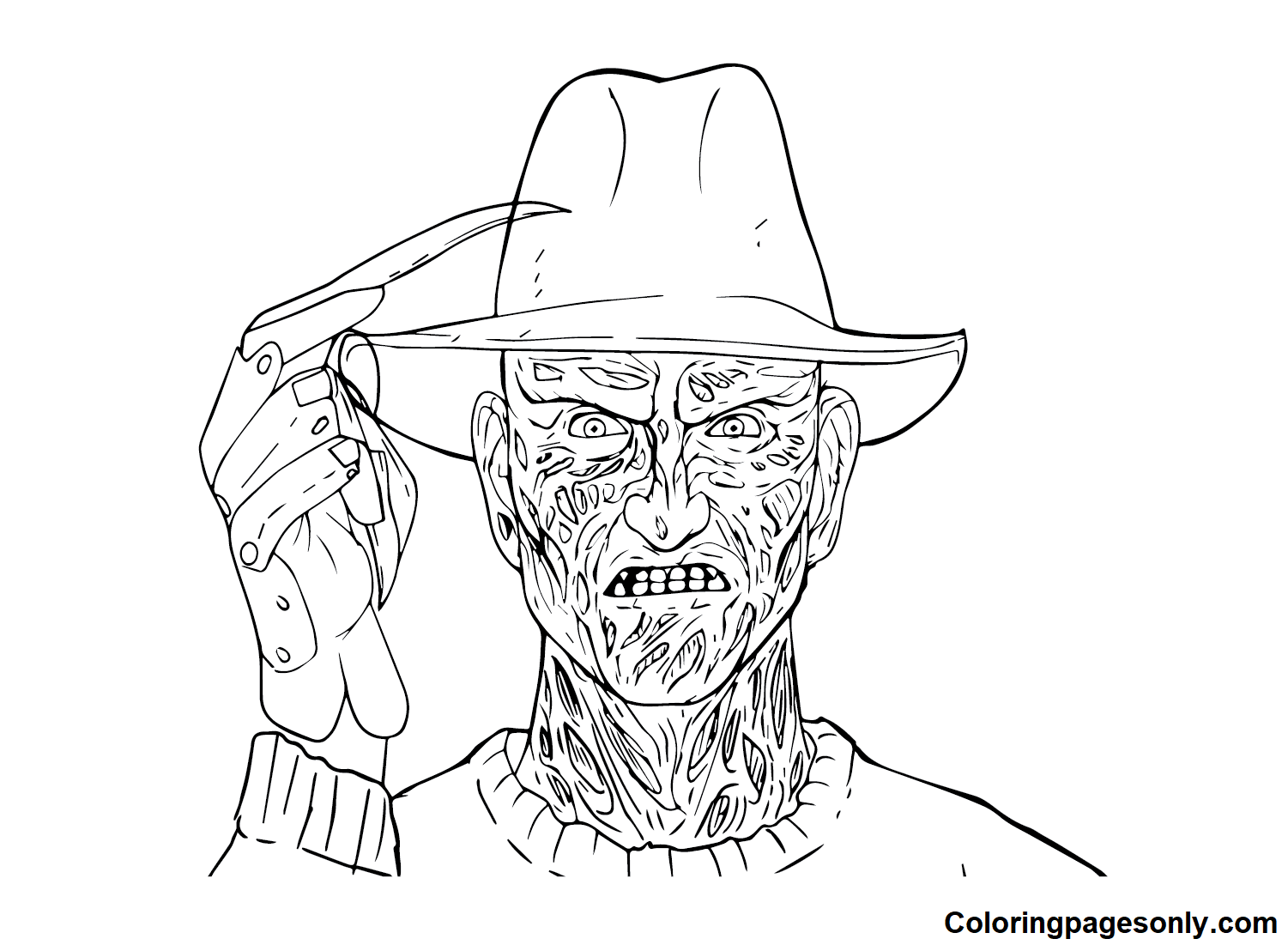 Free Freddy Krueger Printable Coloring Pages