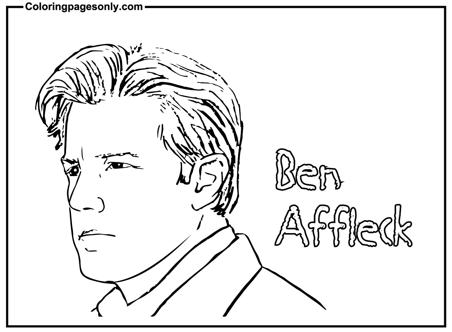 Free Ben Affleck Coloring Pages