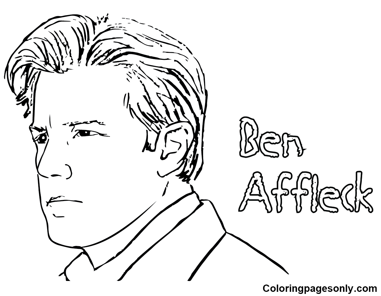 Free Ben Affleck Coloring Page