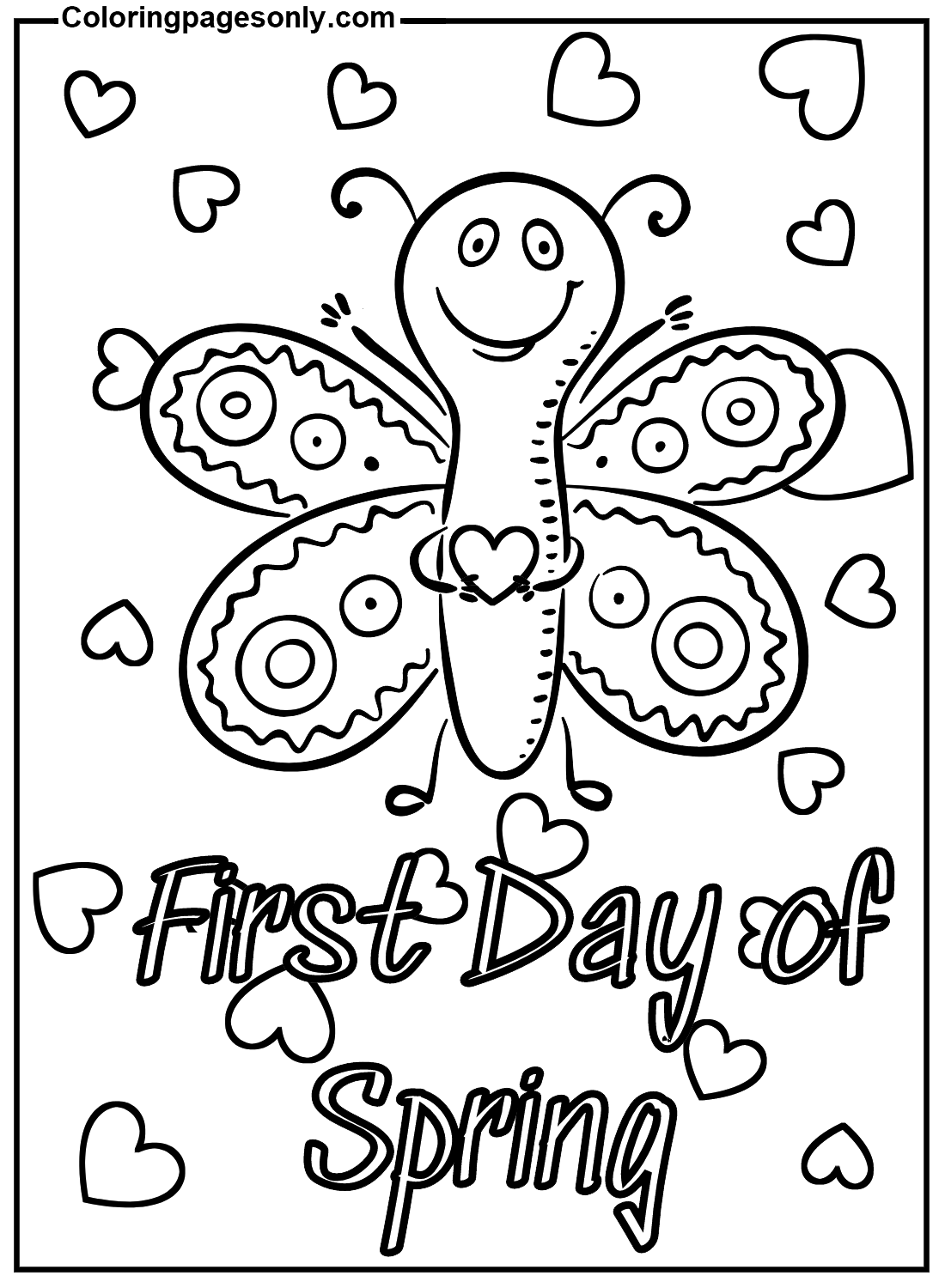 Free First Day Of Spring Coloring Pages