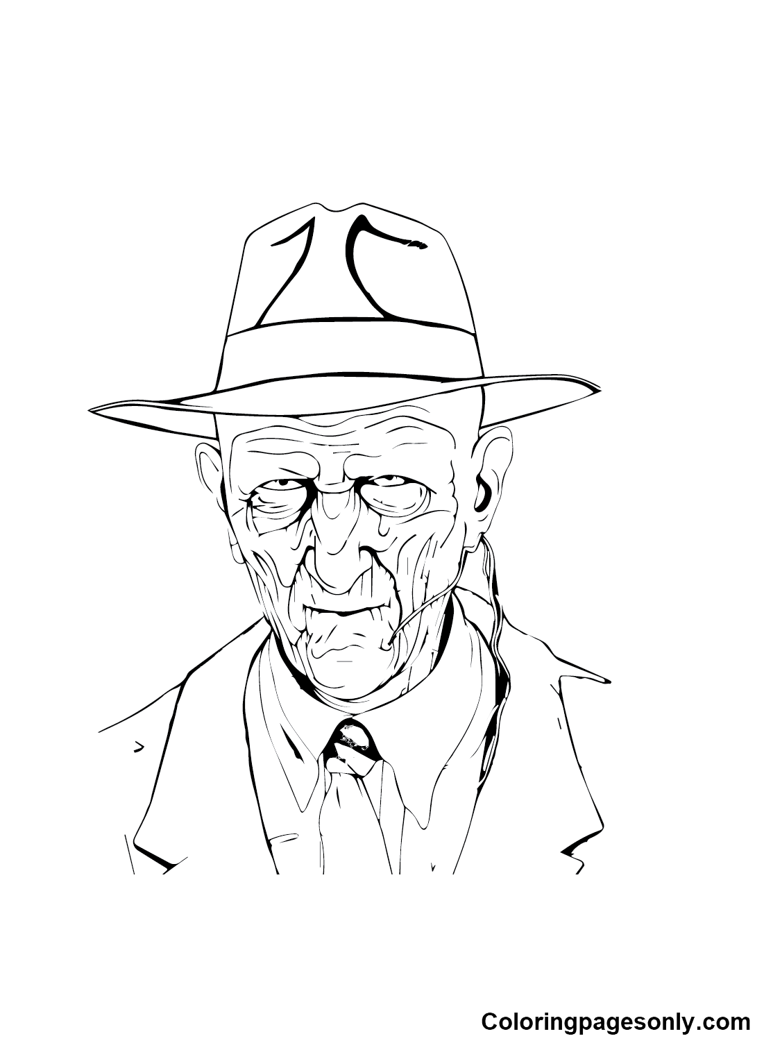 Free Freddy Krueger Coloring Page
