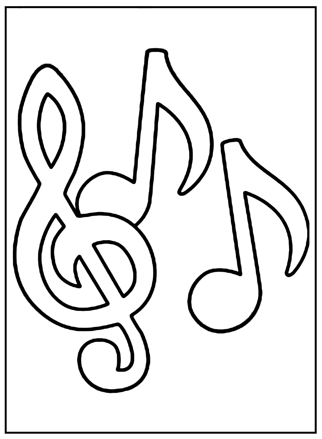 Free Music Notes Coloring Page