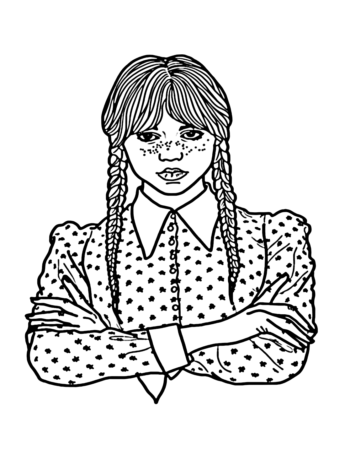 Goo Goo Muck - Wednesday Addams Dance Coloring Pages - Wednesday ...