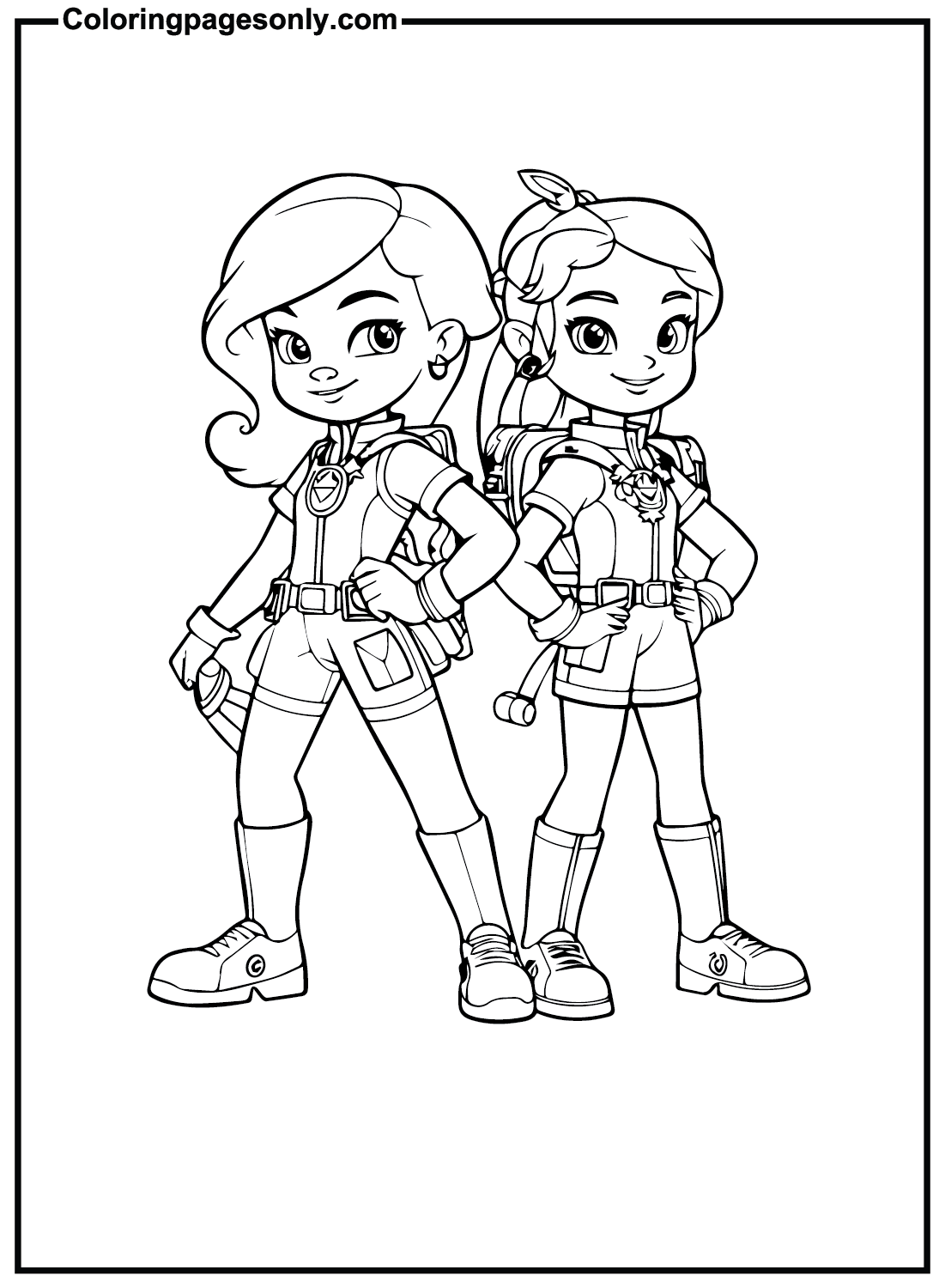 Free Rainbow Rangers Images Coloring Pages