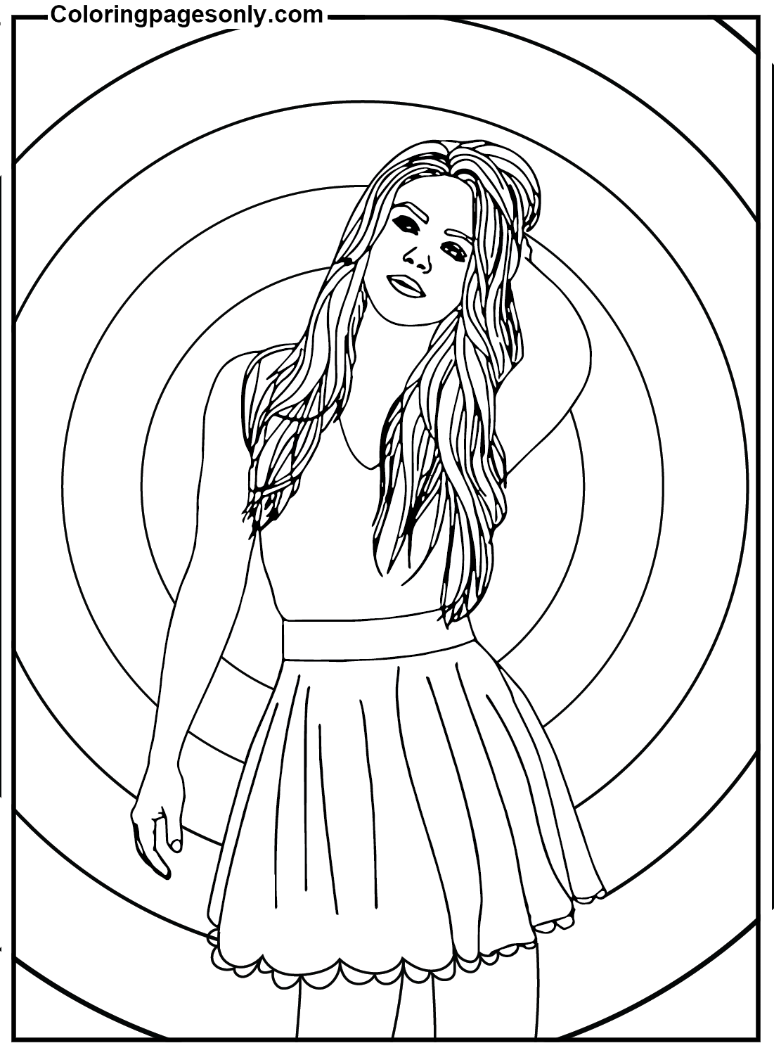 Free Shakira Coloring Pages