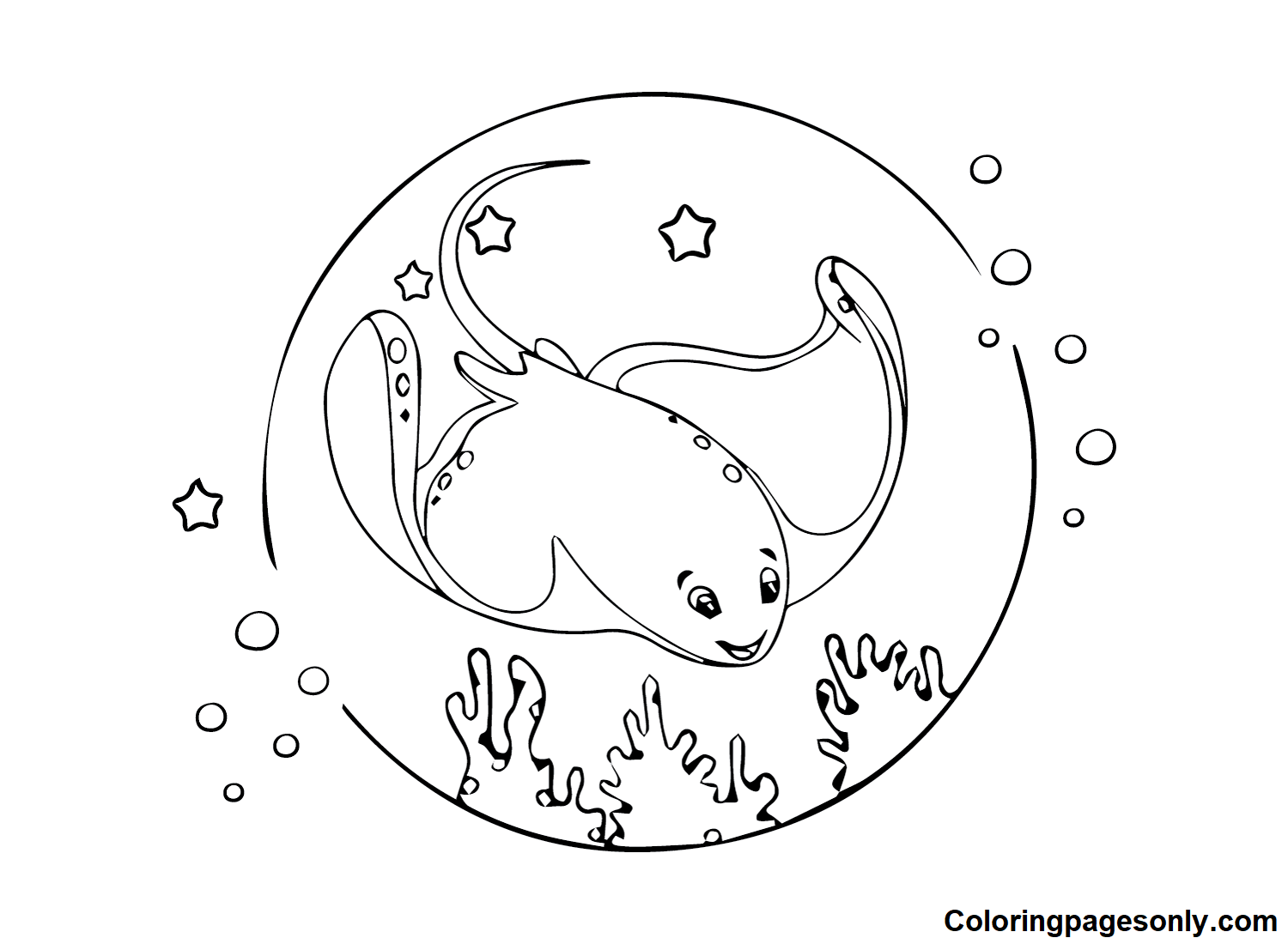 Free Stingray Coloring Pages