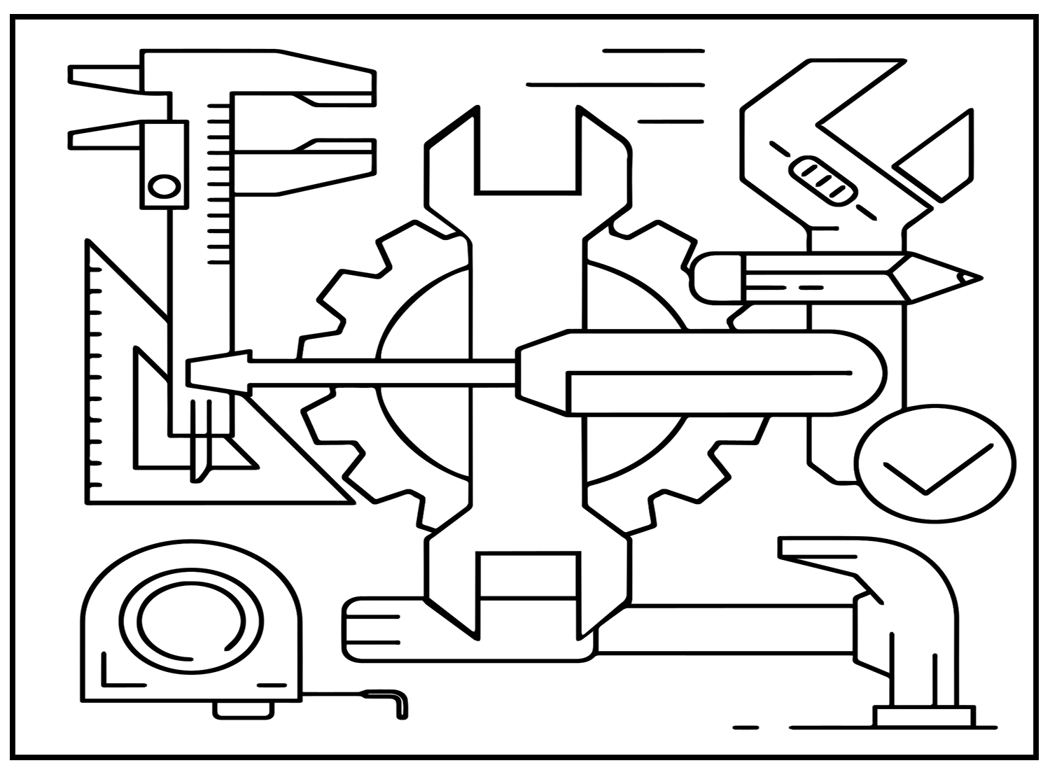 Free Wrench Coloring Pages