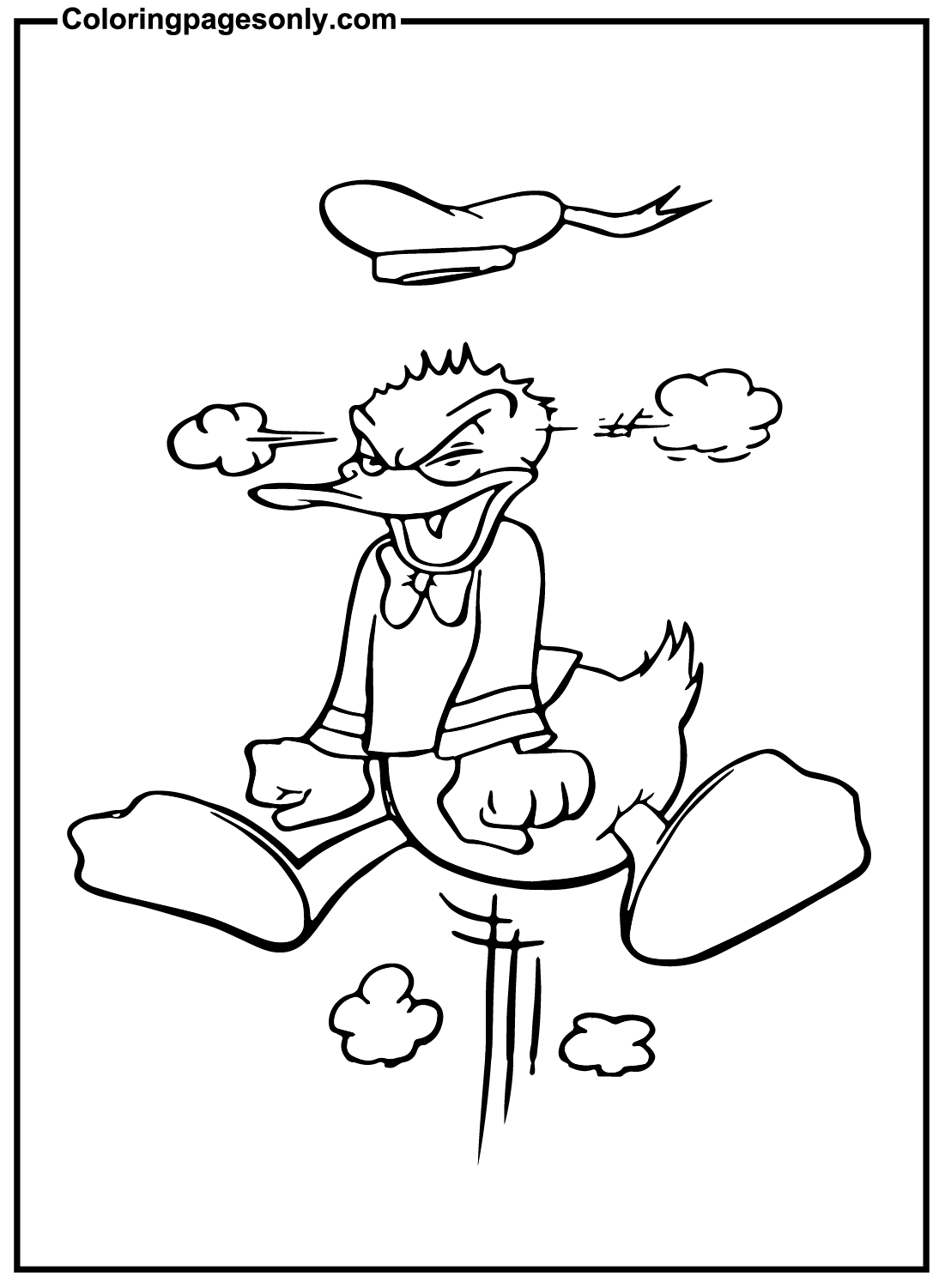 Funny Donald Duck Kingdom Hearts Coloring Pages
