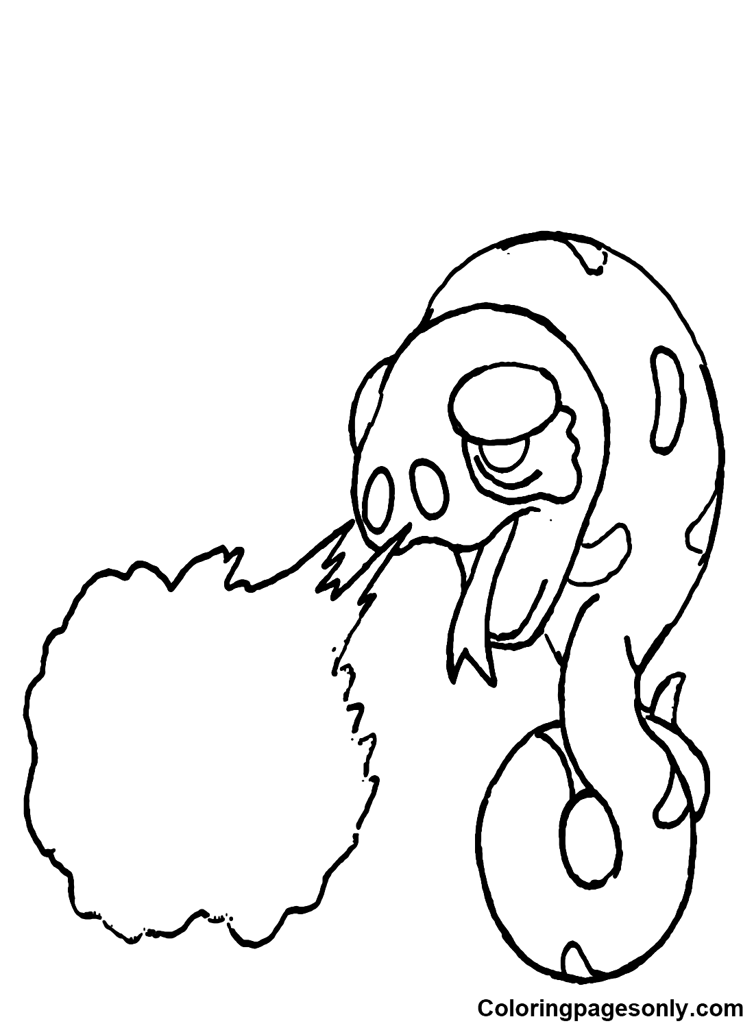 Funny Silicobra Pokemon Coloring Pages
